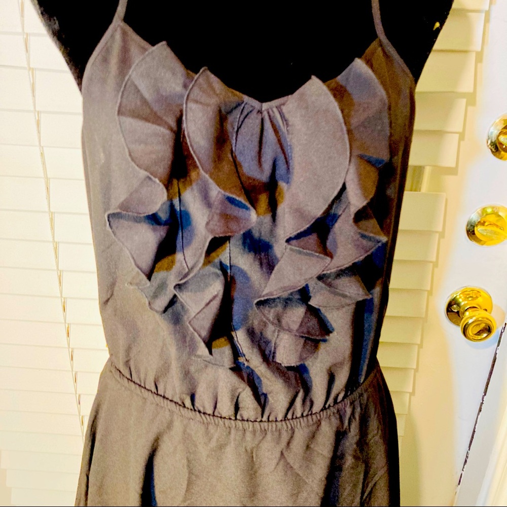 Bisou Bisou Hi-Low ruffled spaghetti straps dress